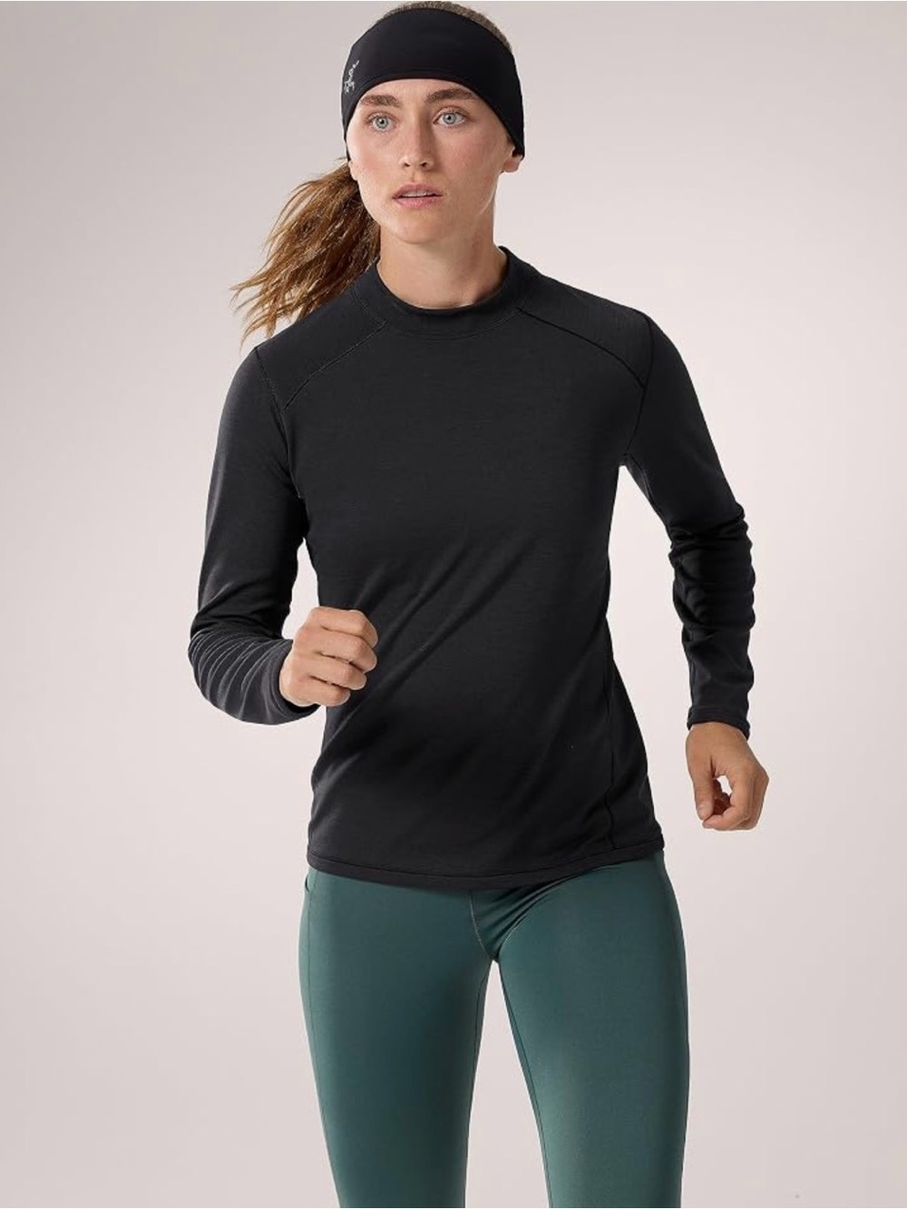 Arc’teryx Motus Crew All-Around Base Layer Top in Black Size Small